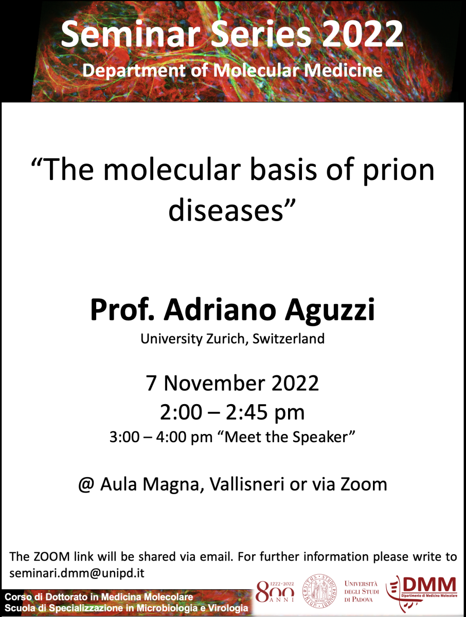Flyer Adriano Aguzzi Flyer Adriano Aguzzi