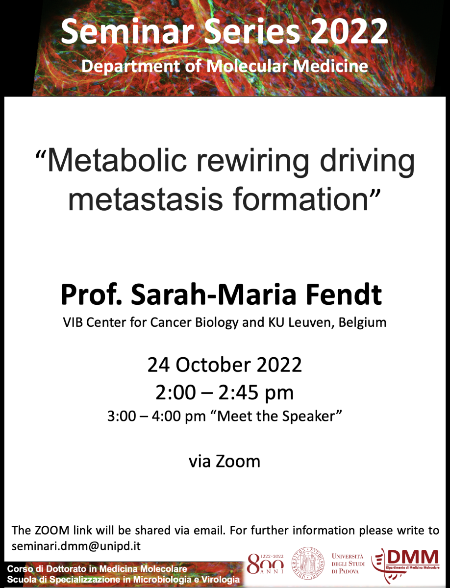 Prof. Sarah-Maria Fendt Prof. Sarah-Maria Fendt